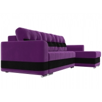Угловой диван Честер велюр (фиолетовый/черный)  - Изображение 2